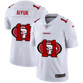 San Francisco 49ers #11 Brandon Aiyuk White Mens Nike Team Logo Dual Overlap Limited NFL Jersey