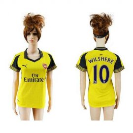 Womens Arsenal #10 Wilshere Away Soccer Club Jersey