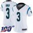 Nike Carolina Panthers #3 Will Grier White Womens Stitched NFL 100th Season Vapor Untouchable Limited Jersey