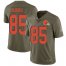 Nike Cleveland Browns #85 David Njoku Olive Mens Stitched NFL Limited 2017 Salute To Service Jersey