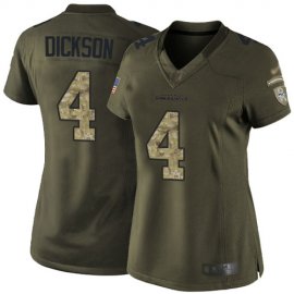 Nike Seattle Seahawks #4 Michael Dickson Green Womens Stitched NFL Limited 2015 Salute to Service Jersey