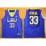 LSU Tigers #33 Shaquille ONeal Purple Basketball Stitched NCAA Jersey