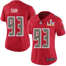 Nike Tampa Bay Buccaneers #93 Ndamukong Suh Red Womens Super Bowl LV Bound Stitched NFL Limited Rush Jersey