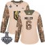 Adidas Vegas Golden Knights #6 Colin Miller Camo Authentic 2017 Veterans Day 2018 Stanley Cup Final Womens Stitched NHL Jersey