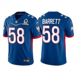 Mens Tampa Bay Buccaneers #58 Shaquil Barrett 2022 Royal NFC Pro Bowl Stitched Jersey