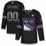 Mens Adidas Rangers Personalized Authentic Black Classic NHL Jersey