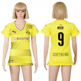 Womens Dortmund #9 MOR Home Soccer Club Jersey