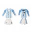 Argentina #7 Di Maria Home Long Sleeves Kid Soccer Country Jersey