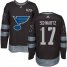 Adidas St. Louis Blues #17 Jaden Schwartz Black 1917-2017 100th Anniversary Stitched NHL Jersey
