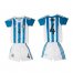 Argentina #4 Gino Home Kid Soccer Country Jersey