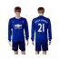 Manchester United #21 Ander Herrera Away Long Sleeves Soccer Club Jersey