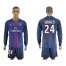 Paris Saint-Germain #24 Verratti Home Long Sleeves Soccer Club Jersey