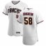 Arizona Diamondbacks #58 Stefan Crichton Mens Nike White Crimson Authentic Home Team MLB Jersey