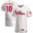 Philadelphia Phillies #10 JT Realmuto Mens Nike White Home 2020 Authentic Player MLB Jersey