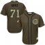 Chicago Cubs #71 Wade Davis Green Salute to Service Stitched Youth MLB Jersey