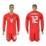 Belgium #12 Mignolet Red Long Sleeves Goalkeeper Soccer Country Jersey