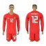 Belgium #12 Mignolet Red Long Sleeves Goalkeeper Soccer Country Jersey