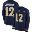 Nike Los Angeles Rams #12 Van Jefferson Navy Blue Team Color Youth Stitched NFL Limited Therma Long Sleeve Jersey