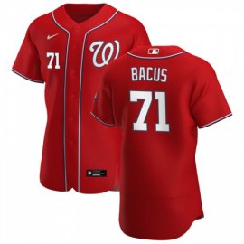 Washington Nationals #71 Dakota Bacus Mens Nike Red Alternate 2020 Authentic Player MLB Jersey