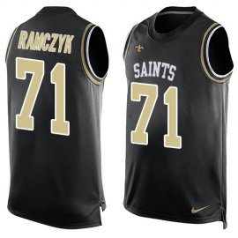 Nike New Orleans Saints #71 Ryan Ramczyk Black Team Color Mens Stitched NFL Limited Tank Top Jersey