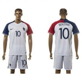 France #10 Benzema Away Soccer Country Jersey