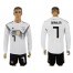 Germany #7 Draxler White Home Long Sleeves Soccer Country Jersey