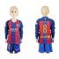 Barcelona #8 A.Iniesta Home Long Sleeves Kid Soccer Club Jersey