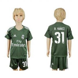 Real Madrid #31 R.Yanez Green Goalkeeper Kid Soccer Club Jersey
