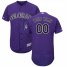 Colorado Rockies Majestic Alternate Flex Base Authentic Collection Custom Jersey Purple