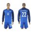 France #22 Schneiderlin Home Long Sleeves Soccer Country Jersey