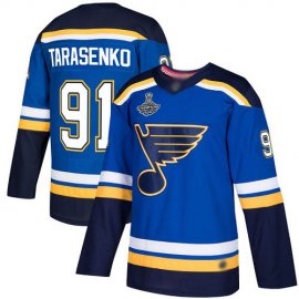 Adidas St. Louis Blues #91 Vladimir Tarasenko Blue Home Authentic Stanley Cup Champions Stitched NHL Jersey