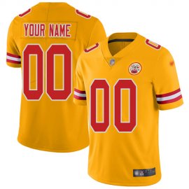 Nike Kansas City Chiefs Customized Gold Mens Stitched NFL Limited Inverted Legend Jersey