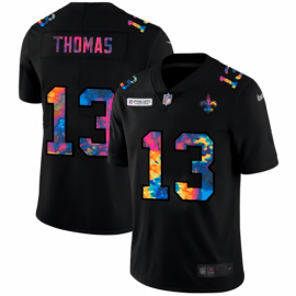 New Orleans New Orleans Saints #13 Michael Thomas Mens Nike Multi-Color Black 2020 NFL Crucial Catch Vapor Untouchable Limited Jersey