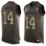 Nike New England Patriots #14 Mohamed Sanu Sr Green Mens Stitched NFL Limited Salute To Service Tank Top Jersey