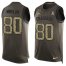Nike Los Angeles Chargers #80 Kellen Winslow Green Mens Stitched NFL Limited Salute To Service Tank Top Jersey