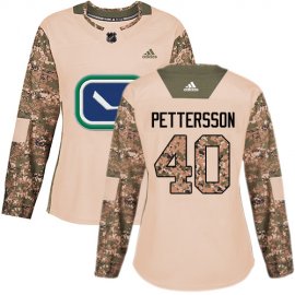 Adidas Vancouver Canucks #40 Elias Pettersson Camo Authentic 2017 Veterans Day Womens Stitched NHL Jersey