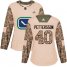Adidas Vancouver Canucks #40 Elias Pettersson Camo Authentic 2017 Veterans Day Womens Stitched NHL Jersey