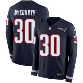 Nike New England Patriots #30 Jason McCourty Navy Blue Team Color Mens Stitched NFL Limited Therma Long Sleeve Jersey