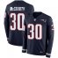 Nike New England Patriots #30 Jason McCourty Navy Blue Team Color Mens Stitched NFL Limited Therma Long Sleeve Jersey