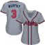 Atlanta Braves #3 Dale Murphy Grey Road Womens Stitched MLB Jersey
