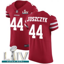 Nike San Francisco 49ers #44 Kyle Juszczyk Red Super Bowl LIV 2020 Team Color Mens Stitched NFL Vapor Untouchable Elite Jersey
