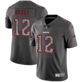 Nike New England Patriots #12 Tom Brady Gray Static Youth Stitched NFL Vapor Untouchable Limited Jersey