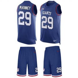 Nike New York Giants #29 Xavier McKinney Royal Blue Team Color Mens Stitched NFL Limited Tank Top Suit Jersey