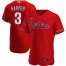 Philadelphia Phillies #3 Bryce Harper Mens Nike Red Alternate 2020 Authentic Player MLB Jersey