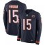 Nike Chicago Bears #15 Eddy Pineiro Navy Blue Team Color Youth Stitched NFL Limited Therma Long Sleeve Jersey