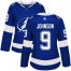 Adidas Tampa Bay Lightning #9 Tyler Johnson Blue Home Authentic Womens Stitched NHL Jersey