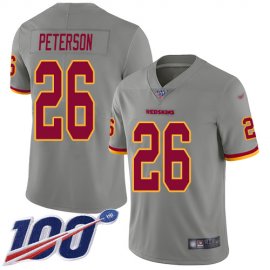 Nike Washington Football Team #26 Adrian Peterson Gray Mens Stitched NFL Limited Inverted Legend 100th Season Jersey