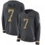 Nike Jacksonville Jaguars #7 Nick Foles Anthracite Salute to Service Womens Stitched NFL Limited Therma Long Sleeve Jersey