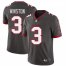 Tampa Bay Buccaneers #3 Jameis Winston Mens Nike Pewter Alternate Vapor Limited Jersey
