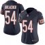Nike Chicago Bears #54 Brian Urlacher Navy Blue Team Color Womens Stitched NFL Vapor Untouchable Limited Jersey